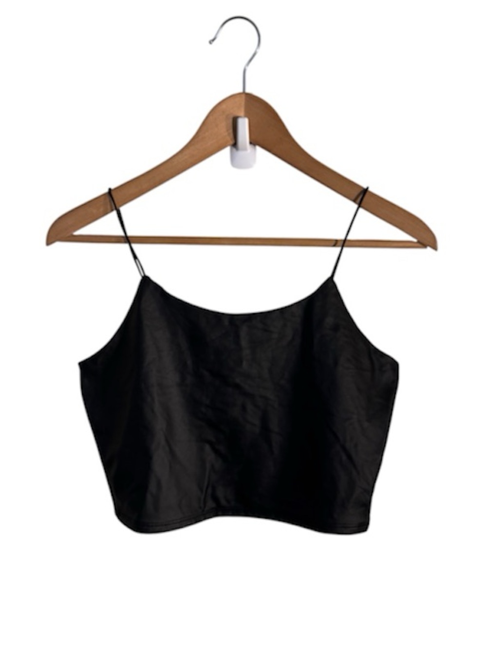 [Fashion Nova] Faux Leather Spaghetti Strap Crop Top
